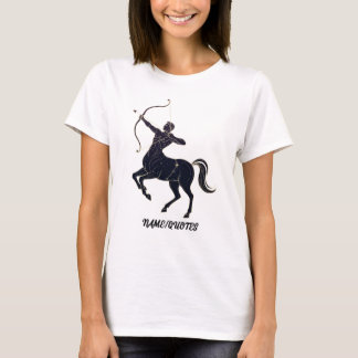 Sternbild Schütze Linienkunst – Kosmischer Tierkre T-Shirt