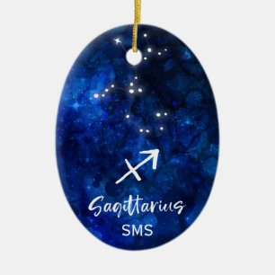 Sternbild Schütze Zodiac Galaxie Monogramm Keramik Ornament