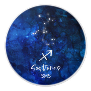 Sternbild Schütze Zodiac Galaxie Monogramm Keramikknauf
