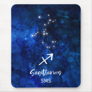 Sternbild Schütze Zodiac Galaxie Monogramm Mousepad