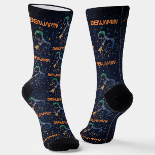 Sternbild Schütze Zodiak Wasserfarbe Galaxie Socken