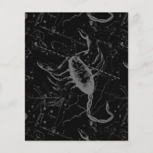 Sternbild Skorpion Hevelius 1690 auf Schwarz Flyer