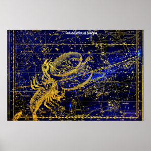 Sternbild Skorpion Poster