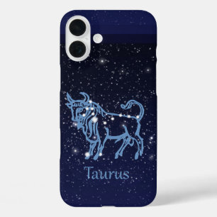 Sternbild Stier und Tierkreiszeichen mit Sternen iPhone 16 Plus Hülle