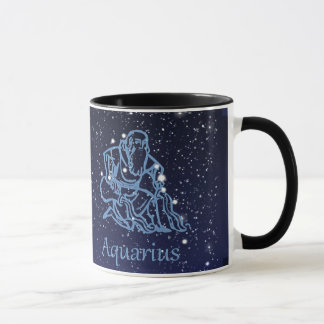 Sternbild und Tierkreiszeichen Wassermann mit Ster Tasse