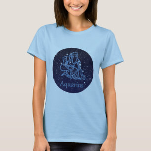 Sternbild Wassermann und Tierkreiszeichen mit Ster T-Shirt