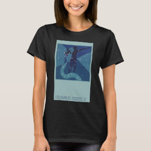 Sternbild Wassermann, Vintage-Zodiac-Astrologie T-Shirt