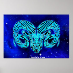 Sternbild Widder Poster