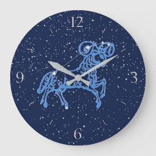 Sternbild Widder und Tierkreiszeichen mit Sternen Große Wanduhr
