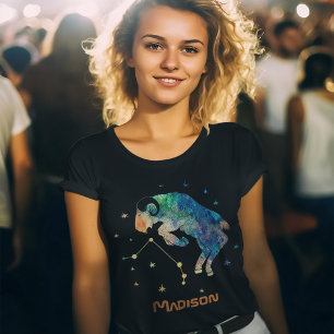 Sternbild Widder Zodiakus Wasserfarben Sterne Gala T-Shirt