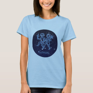 Sternbild Zwillinge und Tierkreiszeichen mit Stern T-Shirt
