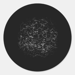 Sternbilder Karte Sterne Galaxy Celestia Runder Aufkleber