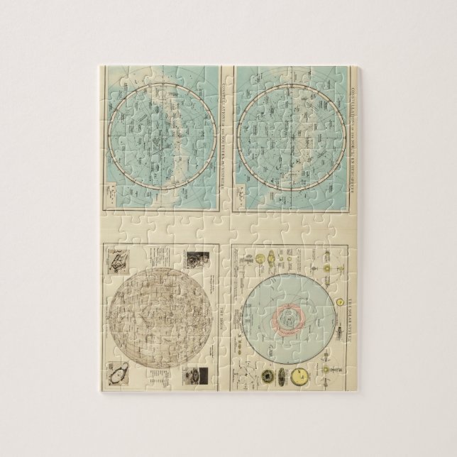 Sternbilder, Sonnensystem, Mond Puzzle (Vertikal)
