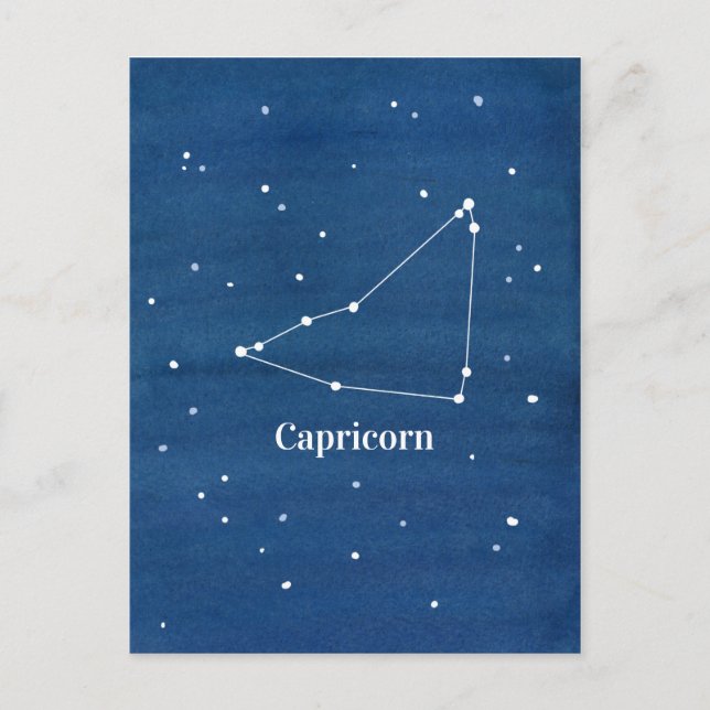 Sternbilder von Capricorn Postkarte (Vorderseite)