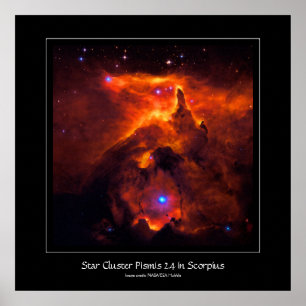 Sterncluster Pismis 24, Kerngebiet von NGC 6357 Poster