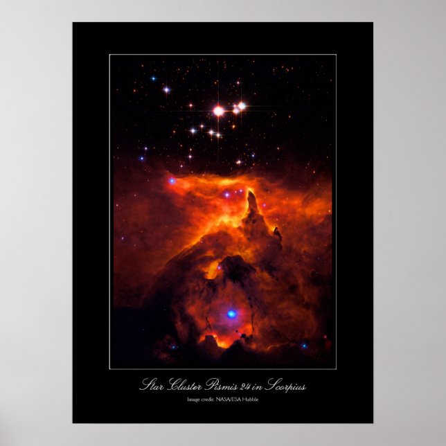 Sterncluster Pismis 24, Kerngebiet von NGC 6357 Poster (Vorne)