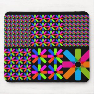 Sterncollage, schwarz mousepad