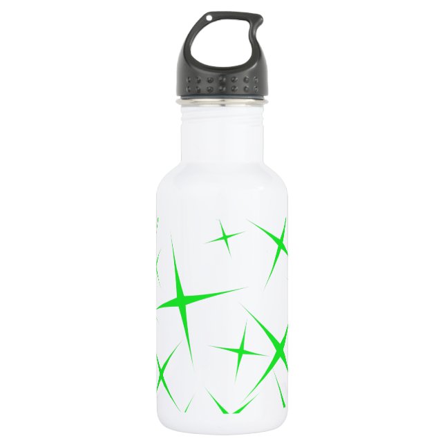 Sterne 4 Grün Trinkflasche (Vorderseite)