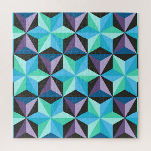 Sterne Abstrakte Geometrische Patchworkarbeit Puzzle