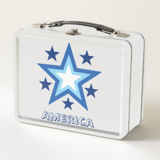 Sterne Amerikas Metall Brotdose