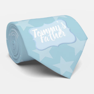 Sterne auf Blau für den neuen Papa eines Jungen Krawatte