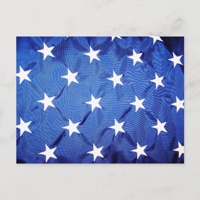Sterne auf blau postkarte (Vorderseite)