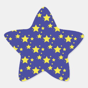 Sterne auf blauem Hintergrund-Aufkleber Stern-Aufkleber