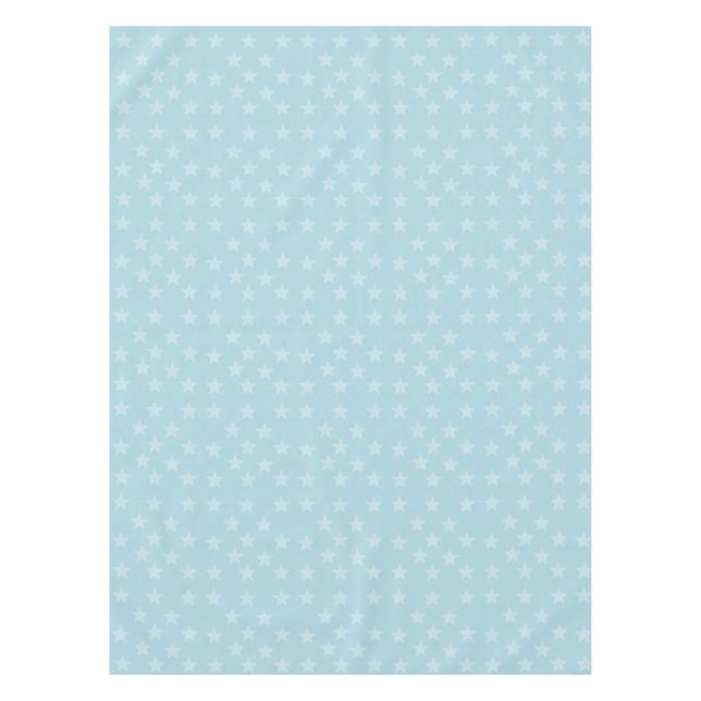 Sterne auf Blue Monogram oder Name Custom Tischdecke (Vorderseite)