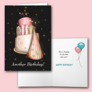 Sterne auf der Black Birthday Images Card Karte