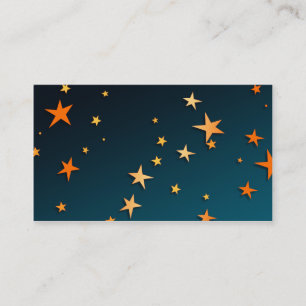 Sterne auf dunkelblauem Hintergrund Visitenkarte