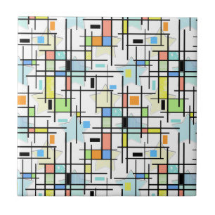 Sterne auf einem karierten Hintergrund.  Fliese