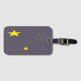 Sterne auf Holzkohlefarben Gepäckanhänger