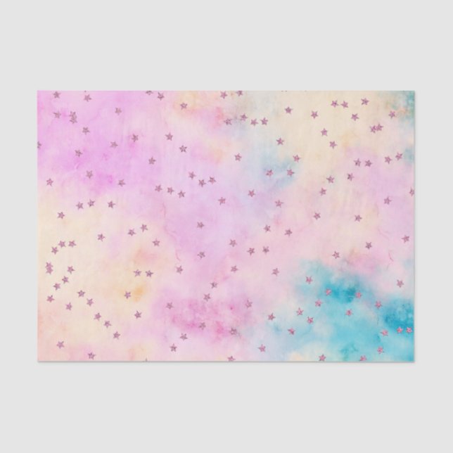 Sterne auf marmoriertem Papier (Vorderseite)