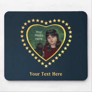 Sterne auf Mitternachtsblau: Eigenes Foto hinzufüg Mousepad