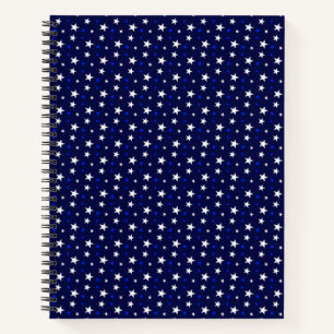 Sterne auf navyblauem Notizbuch