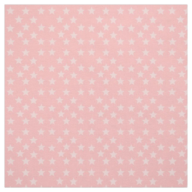 Sterne auf rosa Monogram oder Name Custom Fabric Stoff (Muster)