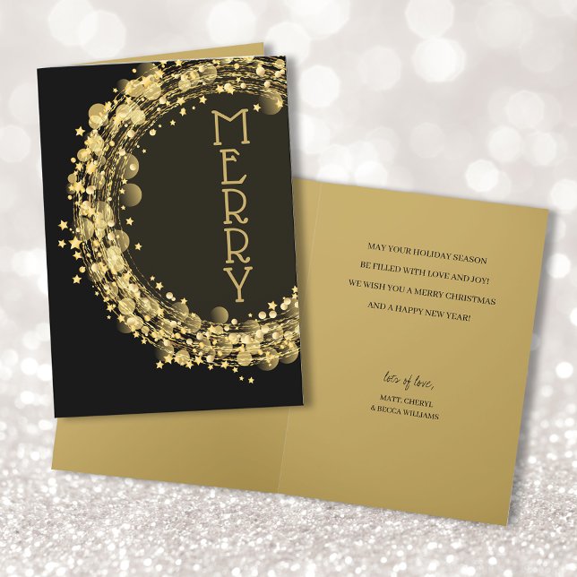 Sterne auf schwarzen frohen Weihnachten (Von Creator hochgeladen)