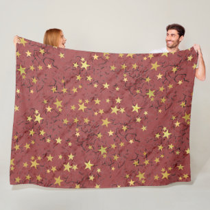 Sterne auf verschiedenen Farben Fleece Decke
