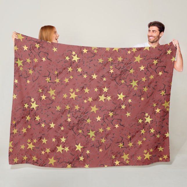 Sterne auf verschiedenen Farben Fleece Decke (Beispiel)
