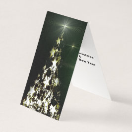 Sterne auf Weihnachts-Tree-Nacht-Himmel geklappte