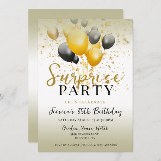 Sterne & Balloons Dekoration Überraschung Geburtst Einladung