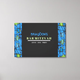STERNE Bar Bat Mitzvah Sign in Board Leinwanddruck