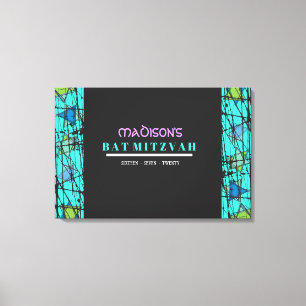 STERNE Bar Bat Mitzvah Sign in Board Leinwanddruck