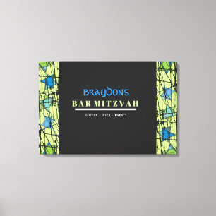 STERNE Bar Bat Mitzvah Sign in Board Leinwanddruck
