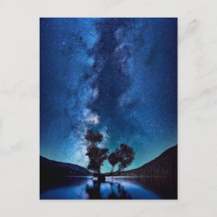 Sterne bei der Nachtpostkarte Postkarte