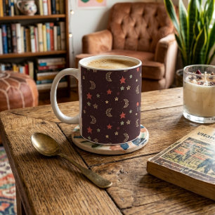 Sterne beim nächtlichen magischen Mond in Burgund  Kaffeetasse