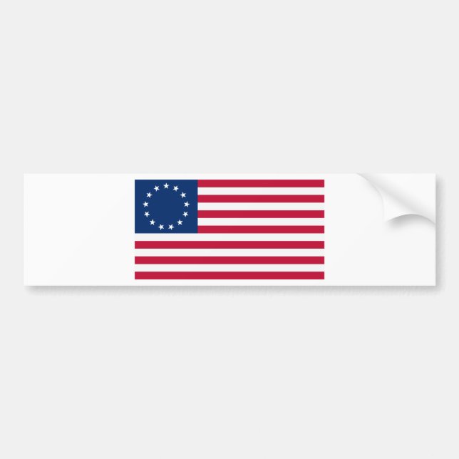 Sterne Betsy Ross US-Flagge 13 Autoaufkleber (Vorne)