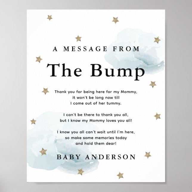 Sterne & blaue Wolken - eine Botschaft aus der Kri Poster (Vorne)