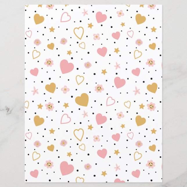 Sterne, Blume, Herz und Polka-Punkte (Vorderseite)