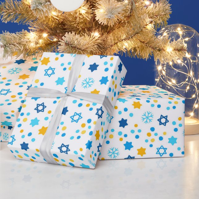 Sterne Davids Geschenkpapier (Feiertage)